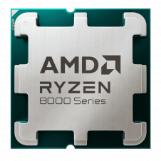 AMD Ryzen 5 8400F processor showing metal heat spreader and green PCB